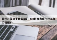 软件开发属于什么部门（软件开发属于什么部门管理）